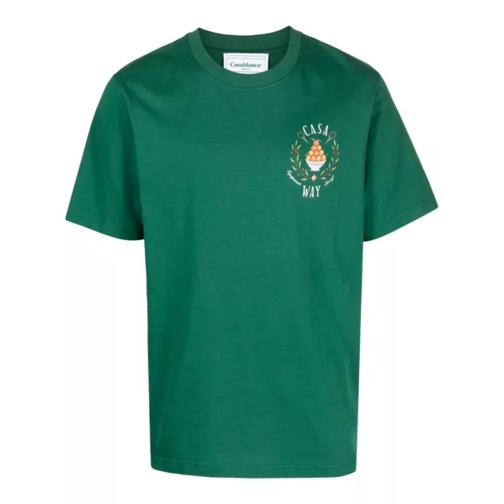 Casablanca T-Shirt Casa Way Print Green Green 