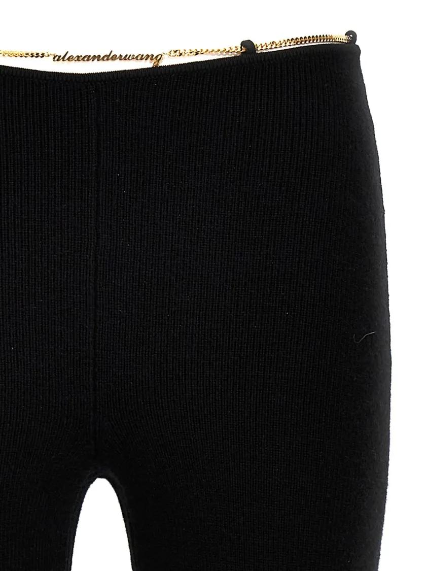 Alexander Wang 'Gold Nameplate Chain' Pants Black