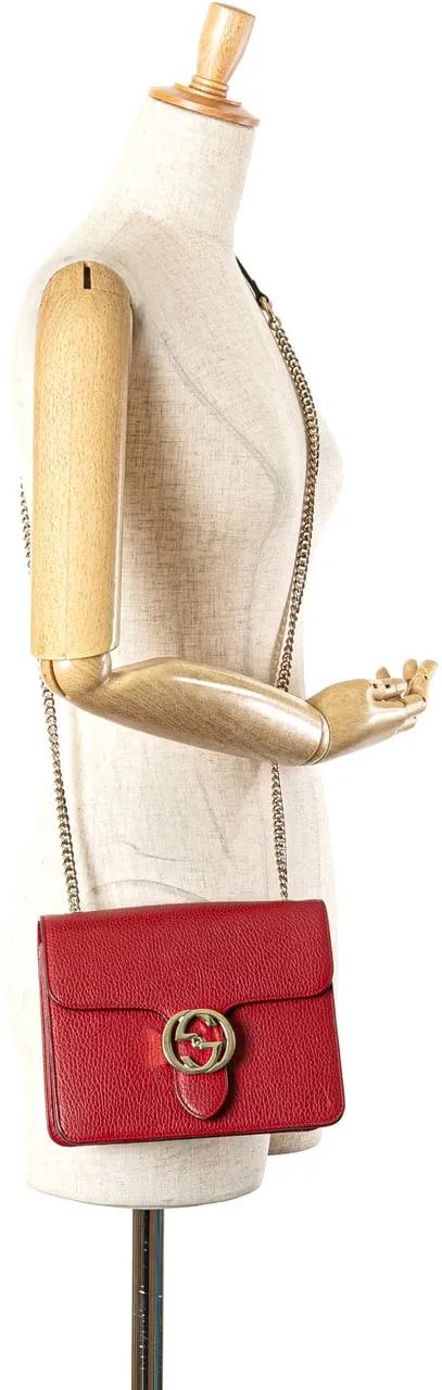 Thumbnail - Gucci Hobo Bags - Small Dollar Calfskin Interlocking G Crossbody - Gr. unisize - in Rot - für Damen