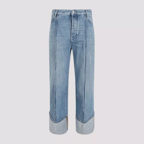 Bottega Veneta Banana Mid Blue Cotton Jeans Blue 