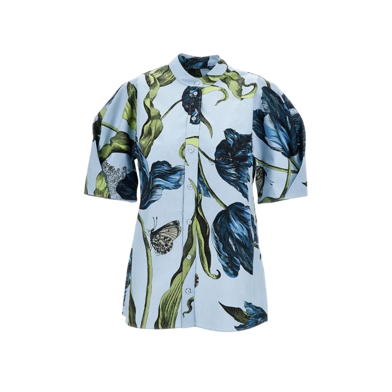 Erdem Blouse Short Sleeve Shirt Neutrals