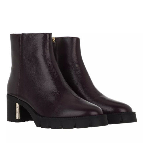 Coach Chrissy Leather Bootie Deep Eggplant Stiefelette