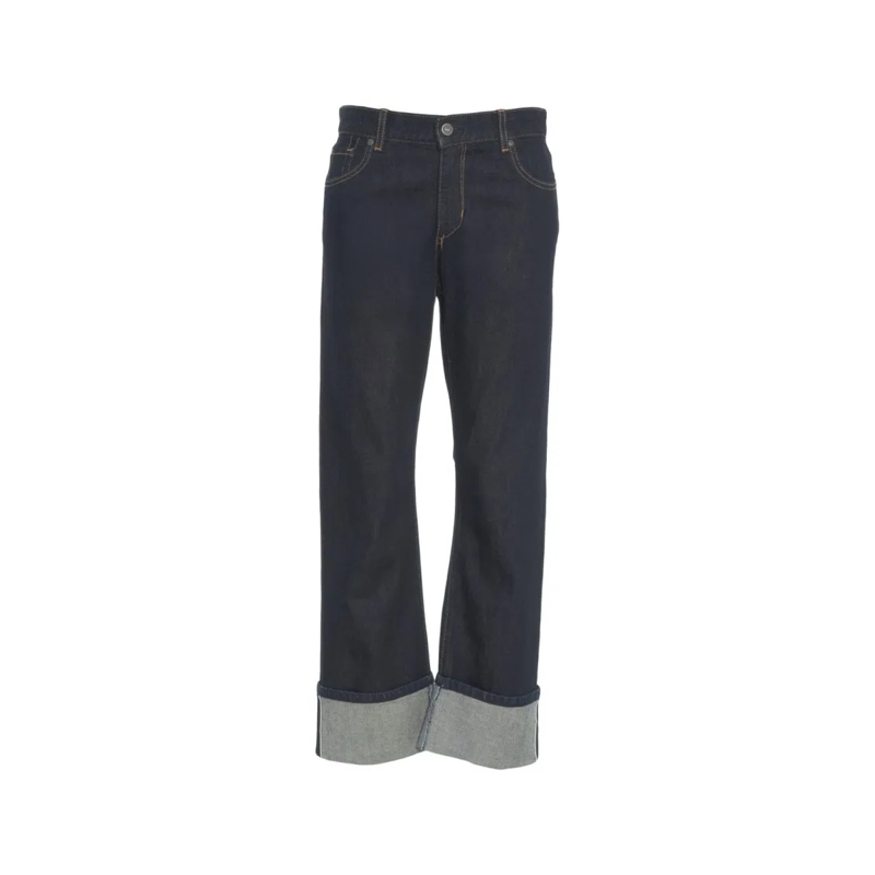 LIU JO Jeans Straight Leg Jeans With Rolled Hem Blue