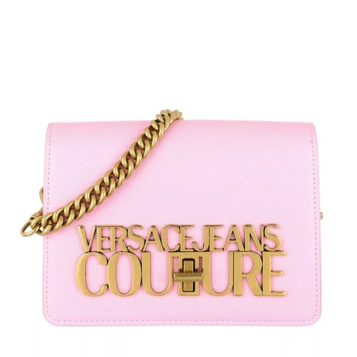 Versace Jeans Couture Small Logo Crossbody Bag Leather Pink Crossbody Bag