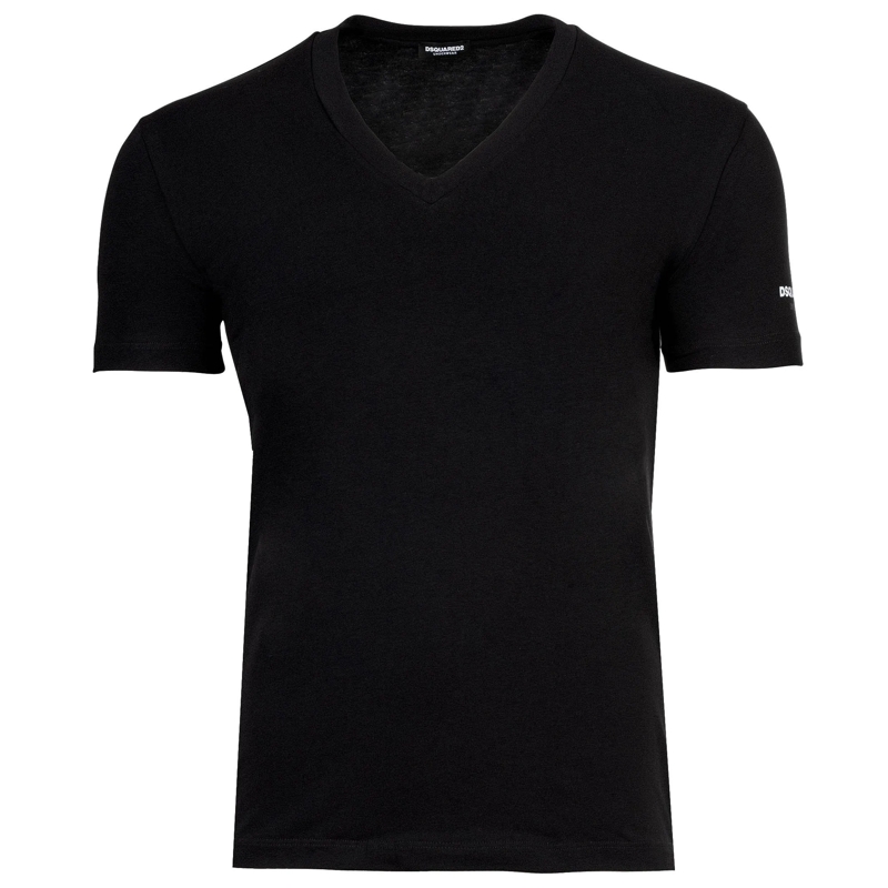 Dsquared2 T-Shirt TWIN PACK V-NECK T-SHIRT 2er Pack schwarz(Image 2)