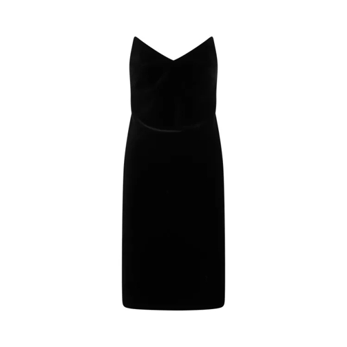 Loewe Bustier Black Cotton Midi Dress Black 