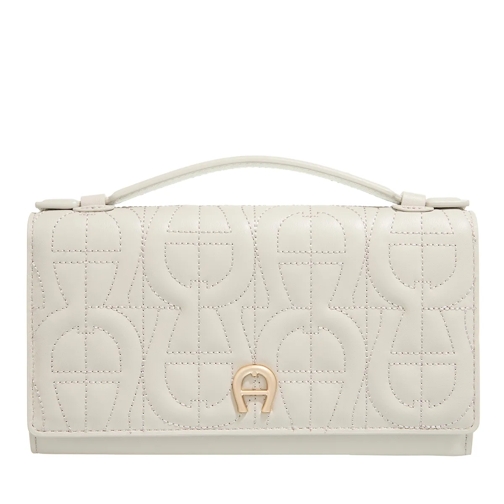 AIGNER Portefeuille sur chaîne Fashion Pearl White