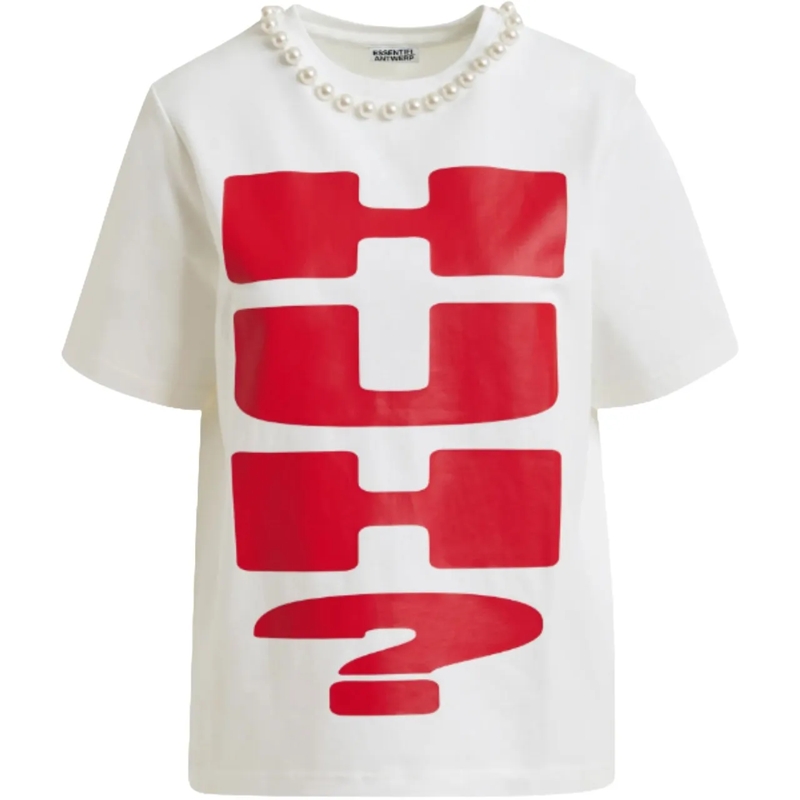 Essentiel Antwerp T-Shirt Essentiel Antwerp  T-shirts Off White Isos weiß