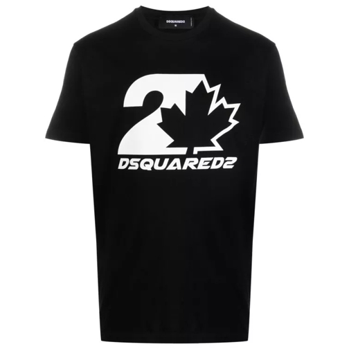 Dsquared2 Black Logo Print T-Shirt Black T-shirts