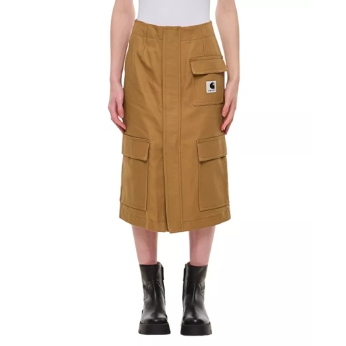 Sacai Cotton Skirt Brown 