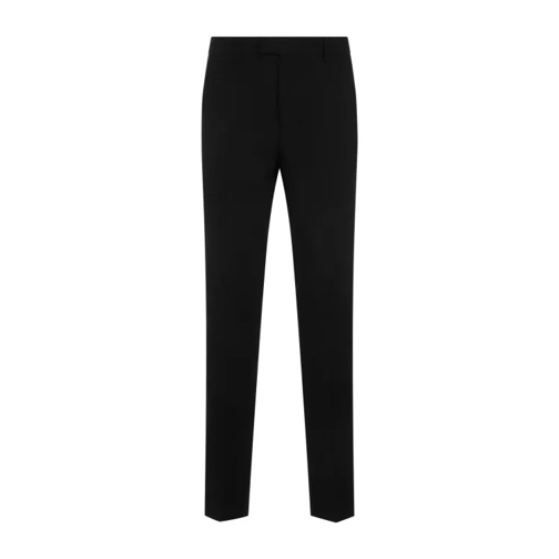 AMI Paris Black Cigarette Trousers Black 