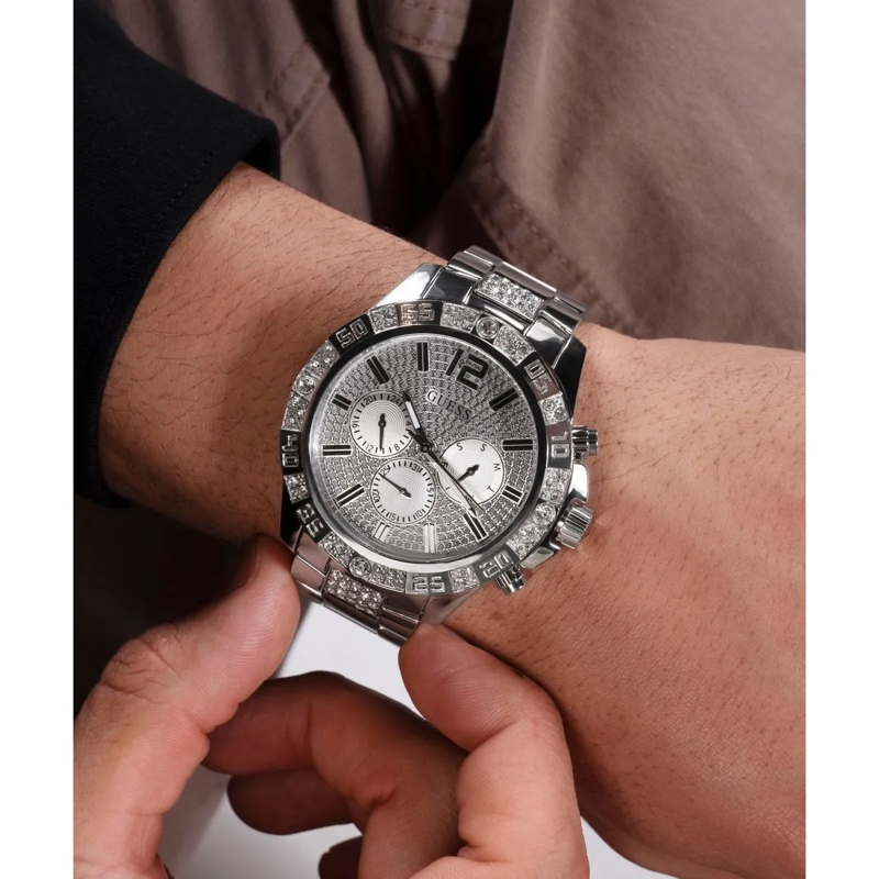 Guess Quarzuhr Quarz-Analoguhr Majestic silber(Image 3)