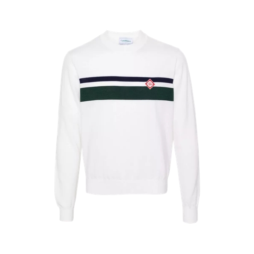 Casablanca Jumper Wool WHITE GREEN WHITE GREEN 