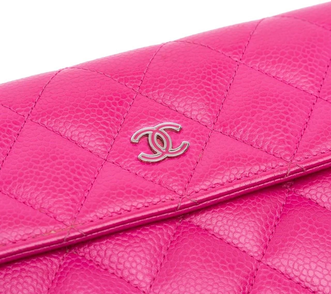 Thumbnail - Chanel Portemonnaie - CC Quilted Caviar Long Wallet - Gr. unisize - in Gold - für Damen