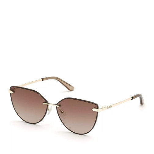 Guess Women Sunglasses Metal GU7642 Gold/Brown Sunglasses