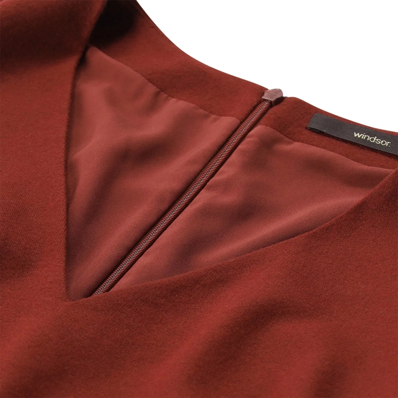 windsor. Maxikleid Midikleid aus Woll-Mix rot(Image 3)