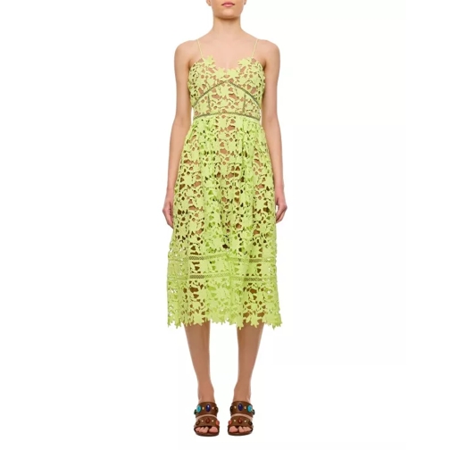 Self Portrait Azaelea Lace Midi Dress Green 