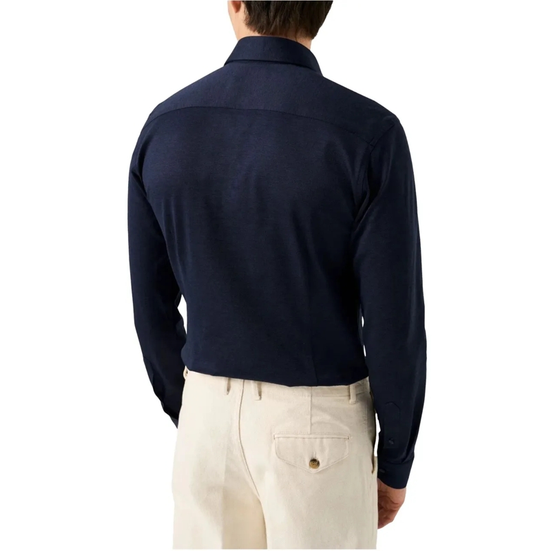 Eton  Eton Filo Di Scozia Knit Shirt Lange Mouw Overhemd blau(Image 3)