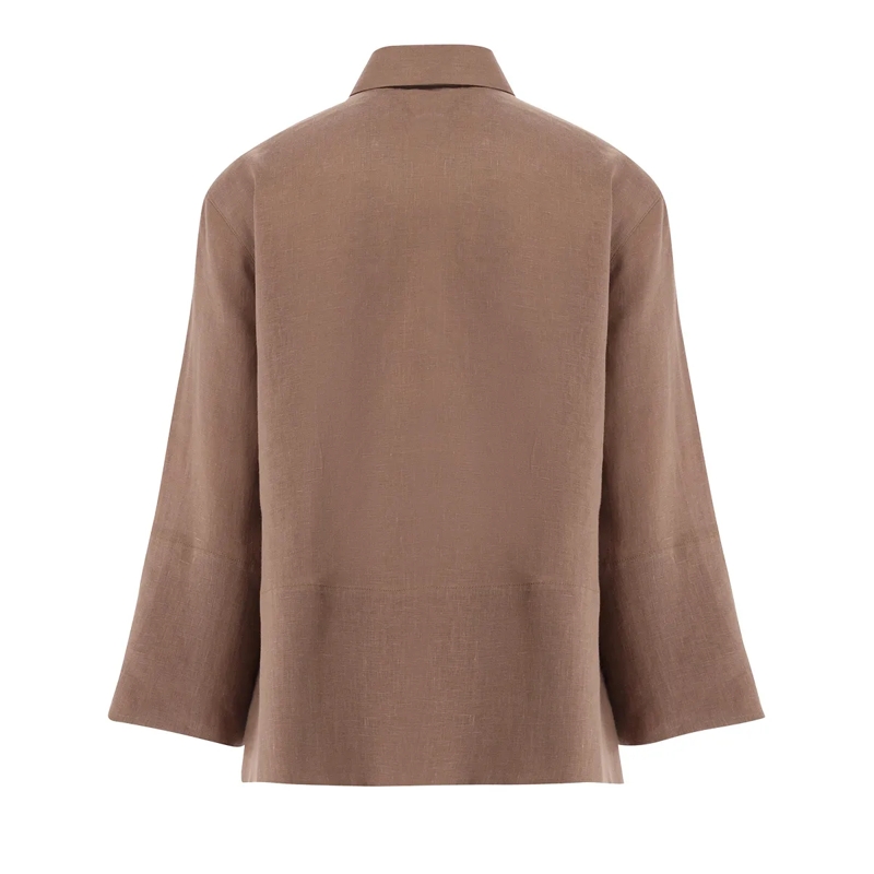 VAN LAACK Bluse Bluse Modern Fit Uni braun (Image 5)