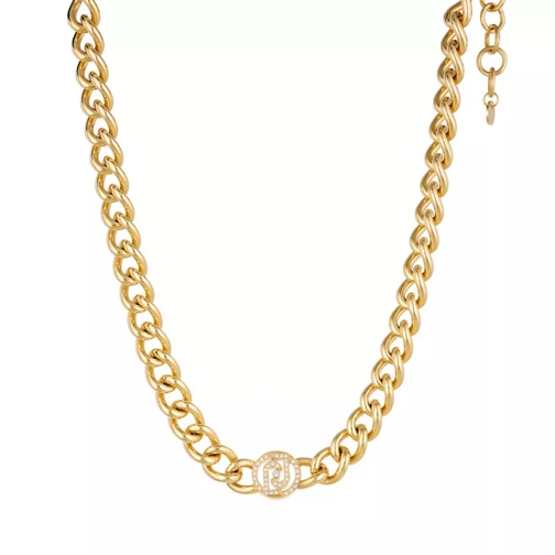 LIU JO Necklace Brilliant Central Monogram Gold Kurze Halskette