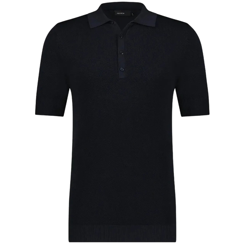 AEDEN Polohemd Bruces Dark Blue blau