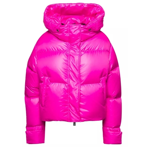 Anitroc Giorgia' Fuxia Short Puffer Jacket In Technical Fa Pink Daunenjacken