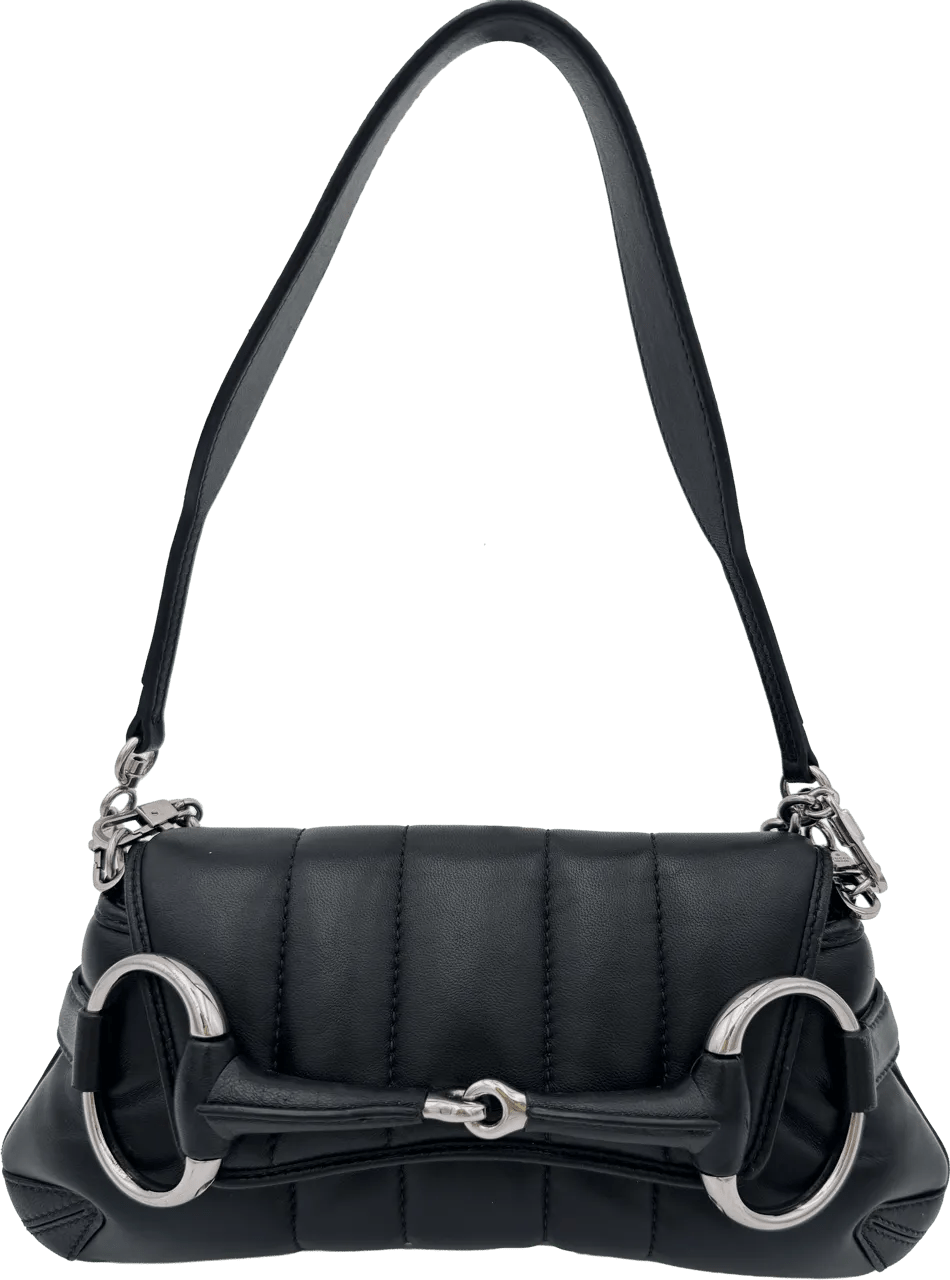 Gucci Crossbody Bags - Gucci Horsebit Monogram - Beige - Gr. unisize - in Schwarz - für Damen