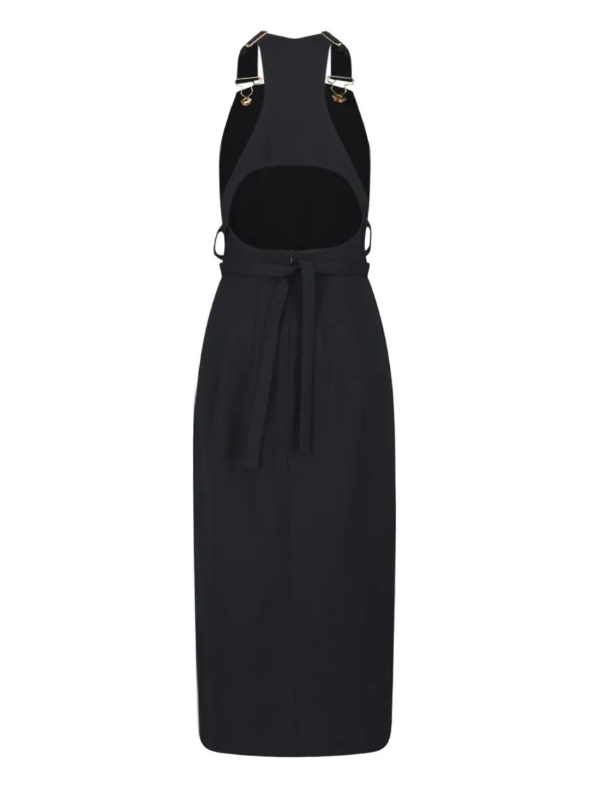 オールインワン・サロペット Patou Black Virgin Wool Midi Overall Dress Patou Black Virgin Wool Midi Overall Dress Black | Midi-jurk