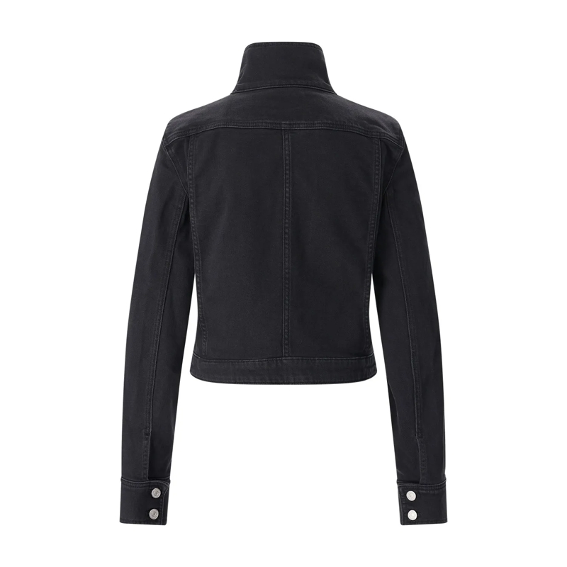 Courrèges Jeansjacke Jeansjacke mit Logo schwarz(Image 3)