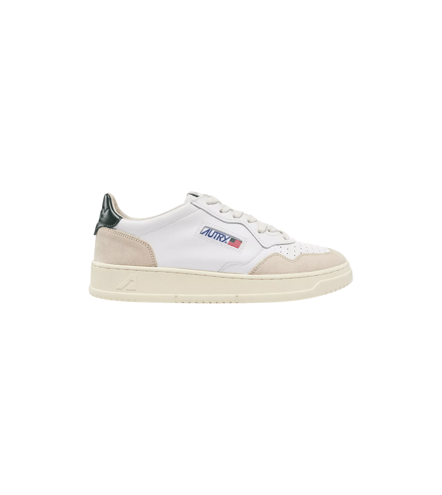 Autry International Sneakers - Sneakers Medalist Low Women (weiß/beige/grün) - Gr. 39 (EU) - in Beige - für Damen