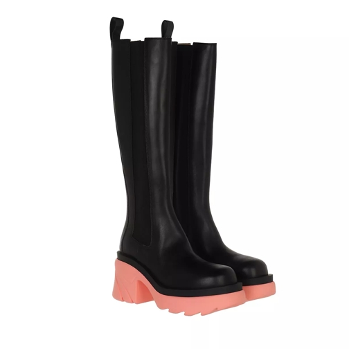 Bottega Veneta Flash High Chelsea Boots Leather Black/Flamingo Chelsea Boot