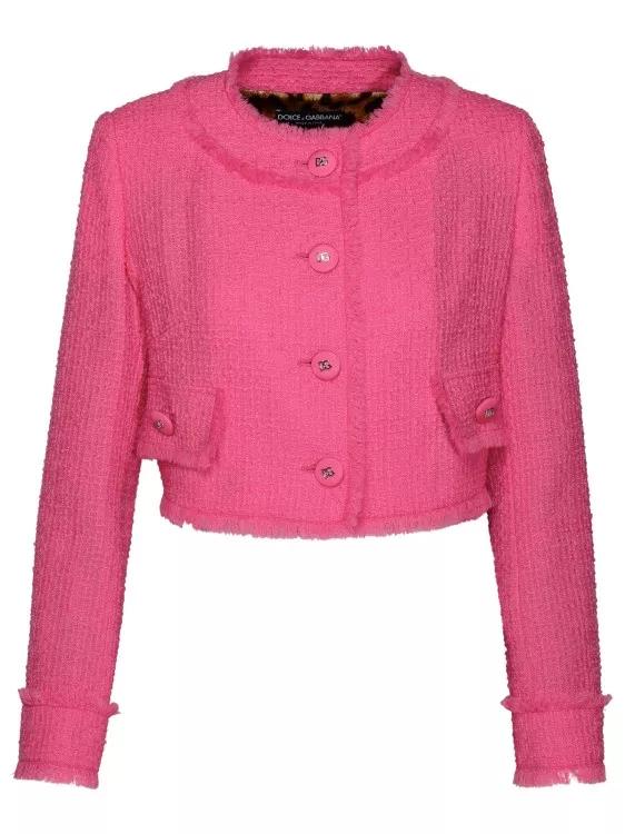 Dolce&Gabbana - Pink Wool Jacket - Größe 40 - pink