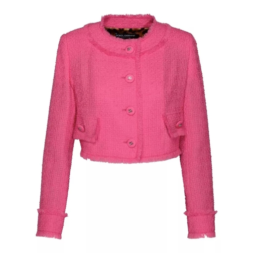 Dolce&Gabbana Pink Wool Jacket Pink 
