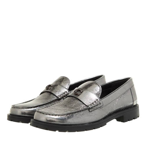 Coach Loafer Jocelyn Crinkle Metallic Loafer Anthracite