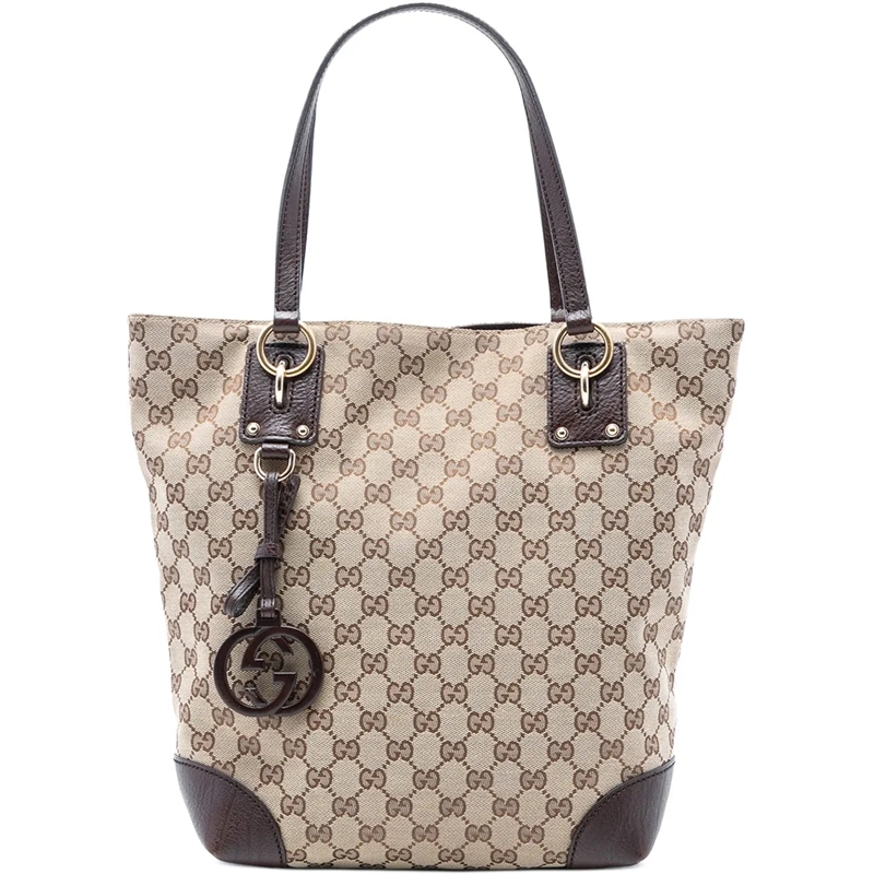 Gucci Shopper GG Canvas GG Charm Tote braun