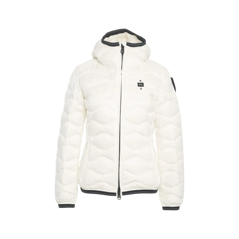 Blauer  Puffer Jacket With Distinctive Wavy Quilting And H White