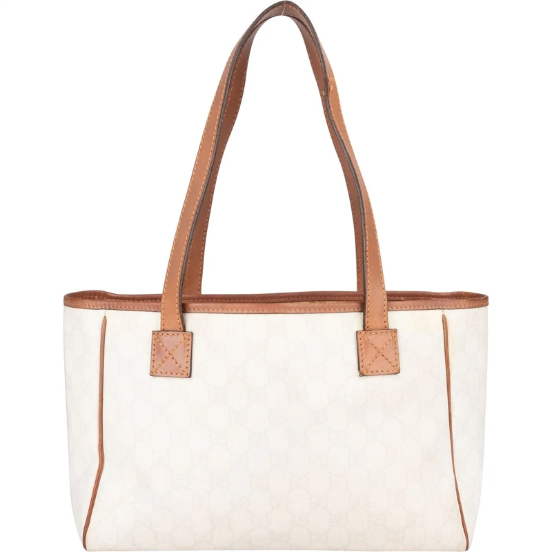Gucci Schultertasche Gucci White GG Monogram Handbag weiß