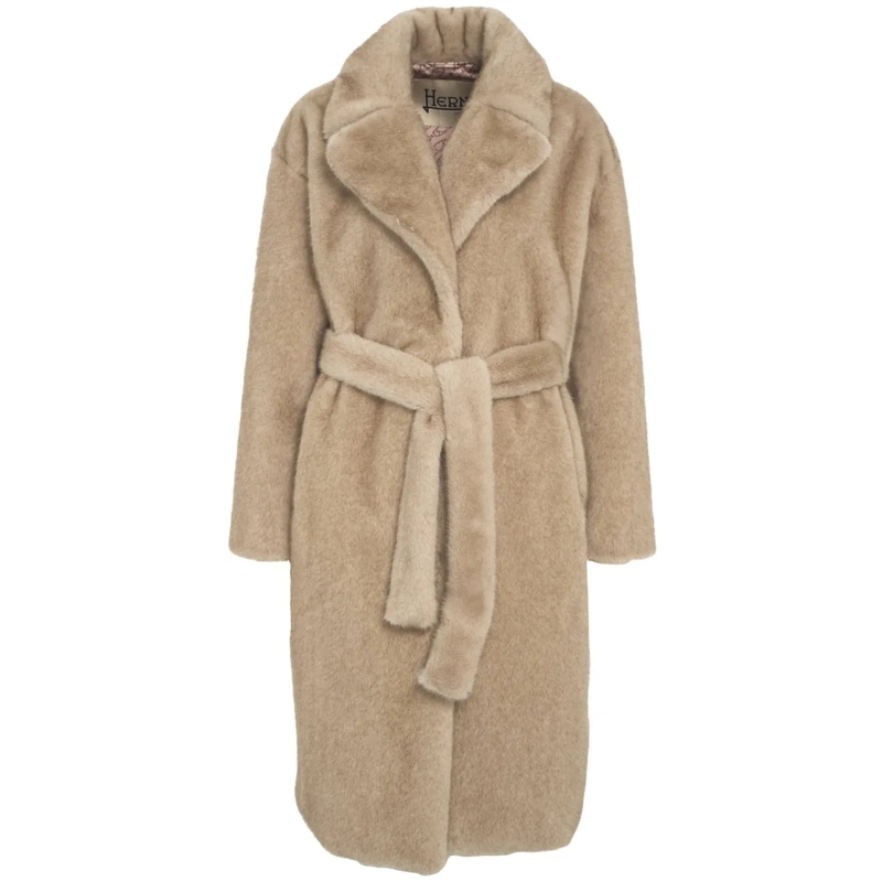Herno Übergangsjacke Coat made of faux fur beige