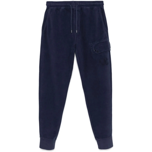 CP Company Jogginghosen Navy Blue Logo-Embroidered Track Pants Blue