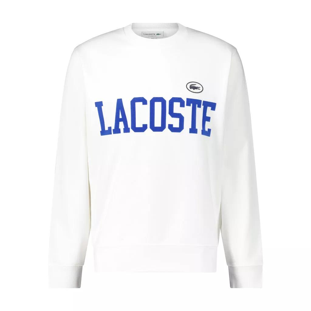 Lacoste - Crew Neck Sweater mit Label-Druck - Größe XXL - white