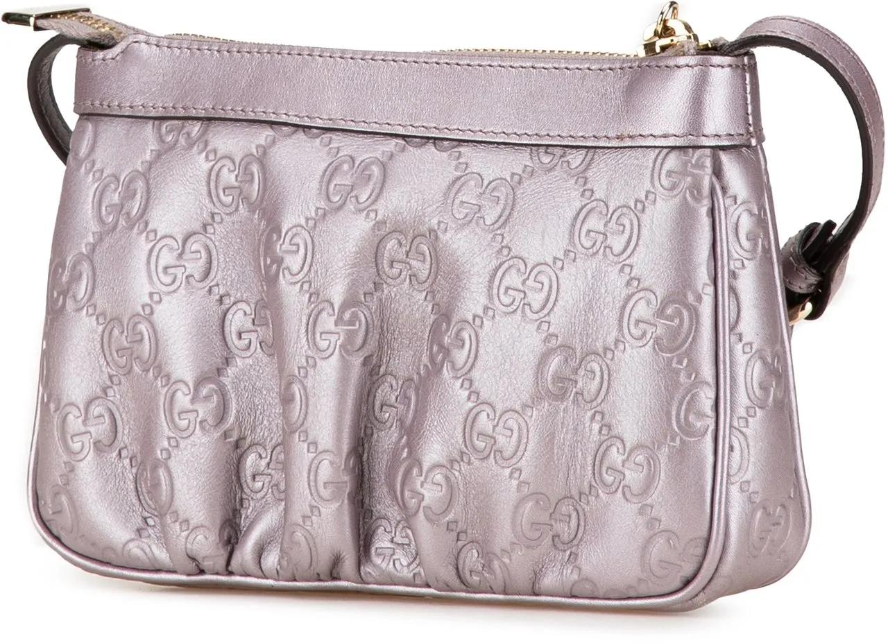 Thumbnail - Gucci Hobo Bags - 2000-2015 Small Metallic Guccissima Lovely Crossbo - Gr. unisize - in Lila - für Damen
