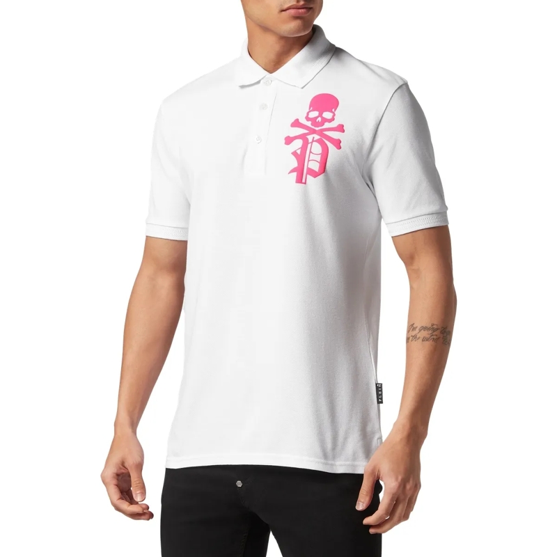 Philipp Plein Top Poloshirt Skull&Bones weiss(Image 3)