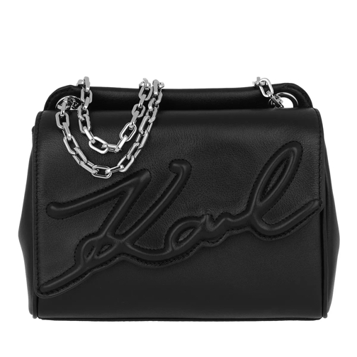 Karl Lagerfeld Signature Soft Shoulderbag Black Nickel Crossbody Bag