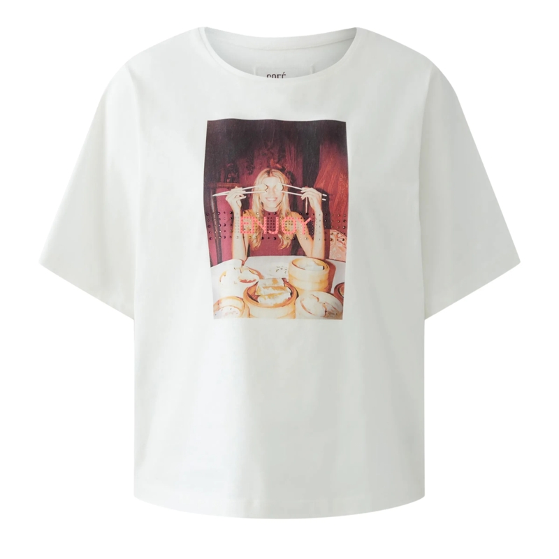 Oui T-Shirt T-Shirt offwhite