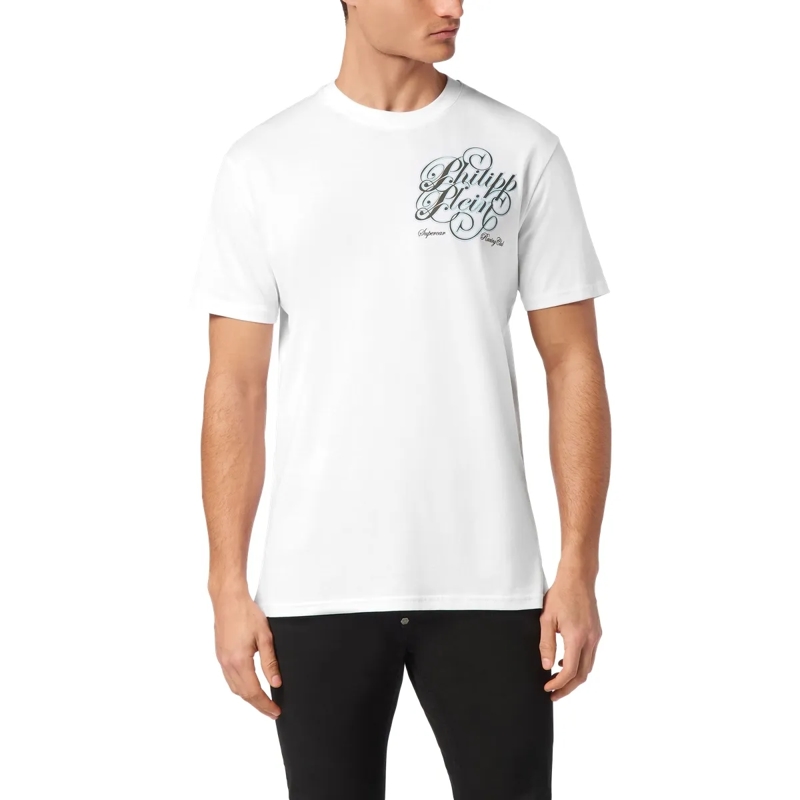 Philipp Plein T-Shirt T-Shirt The Course Mit Schmucksteinen weiss(Image 3)