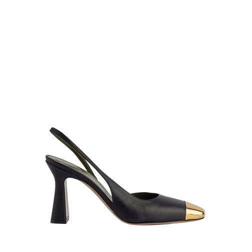 Maria Luca Eleonora Metal Toe Cap Sling Back Black Pump