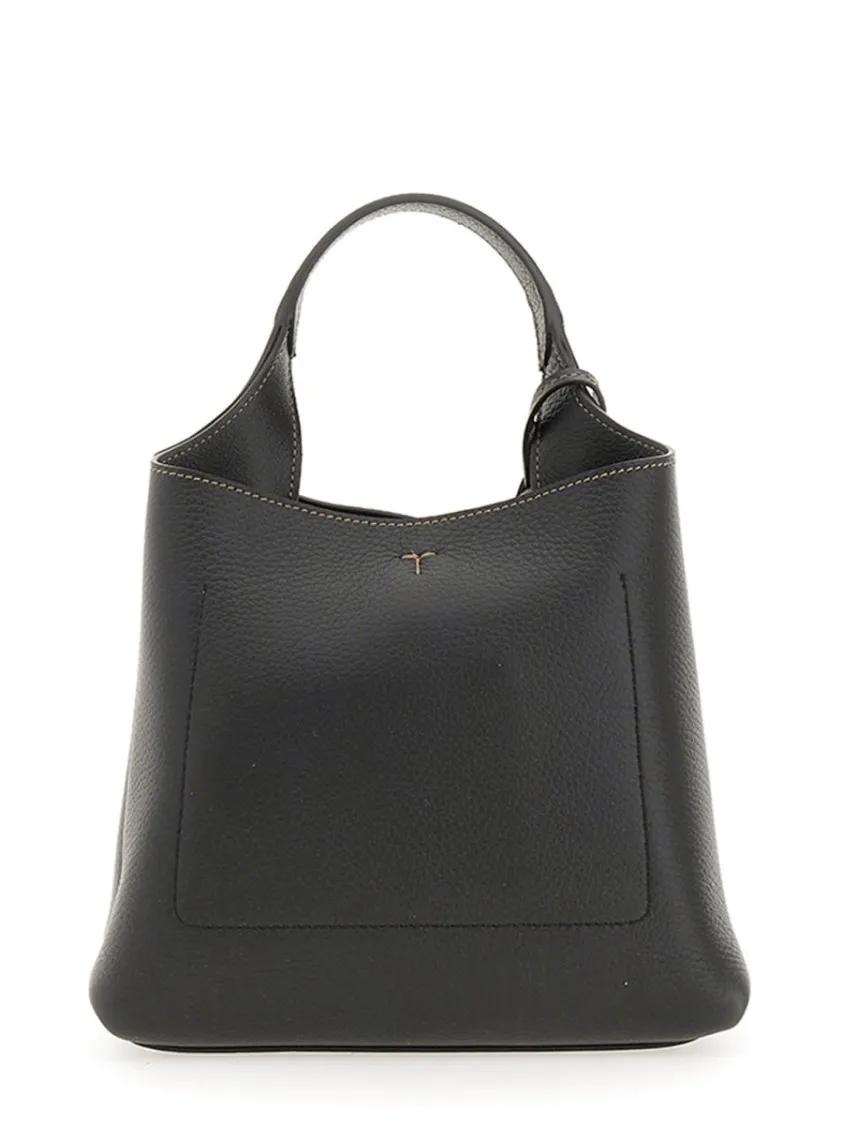 TOD'S Crossbody bags Micro Calfskin Handbag With Removable Charm in zwart