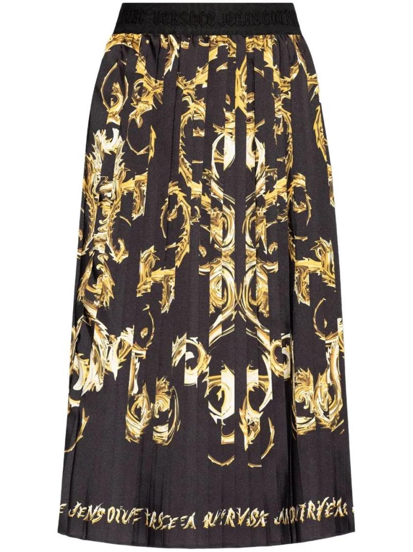 Thumbnail - Versace Jeans Couture - Twill Skirt - Größe 44 - schwarz