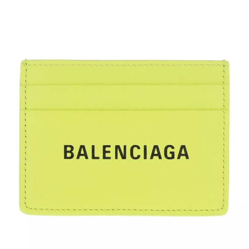 Balenciaga Everyday Card Holder Leather Acid Green Kartenhalter