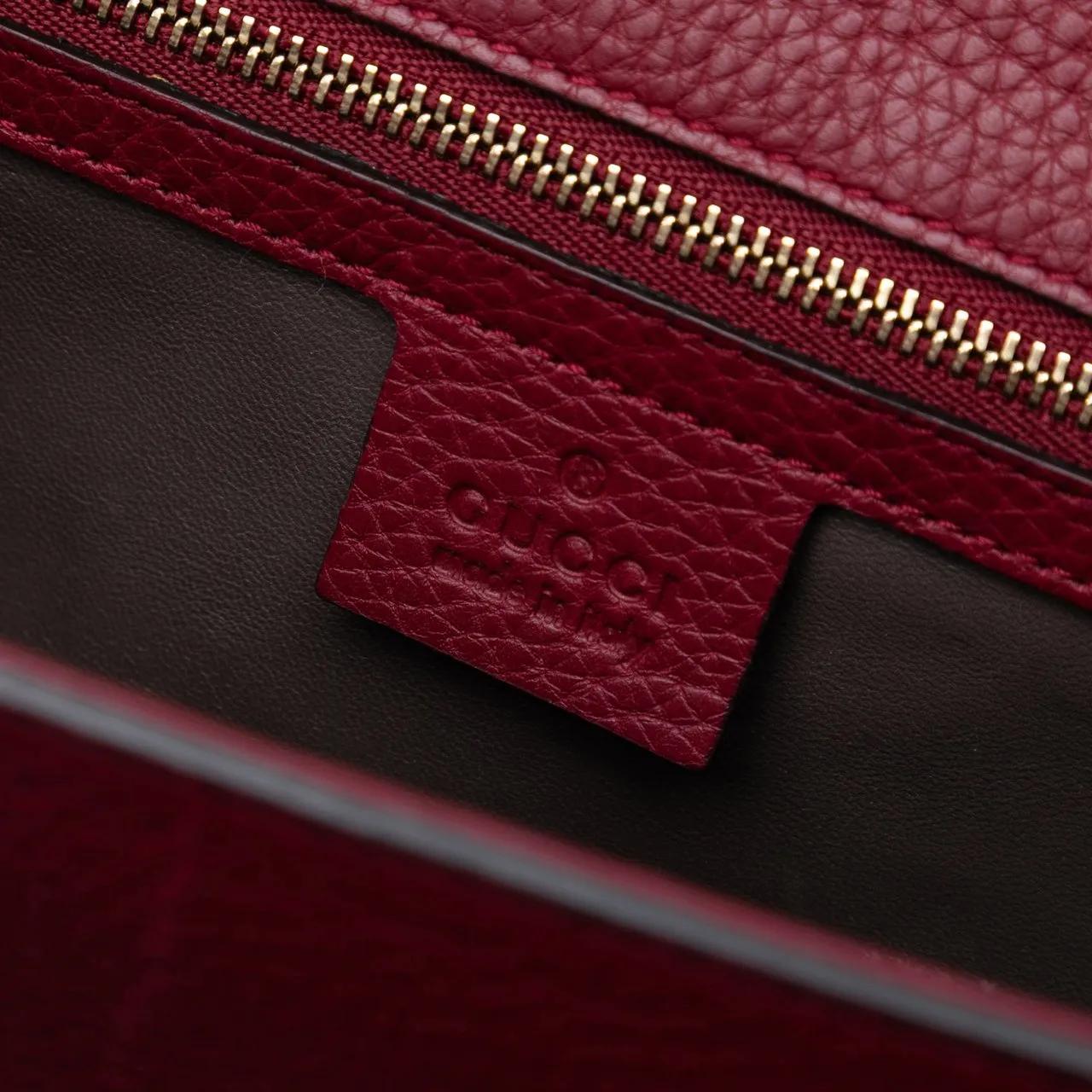 Thumbnail - Gucci Hobo Bags - Medium Leather Miss Bamboo Crossbody - Gr. unisize - in Rot - für Damen